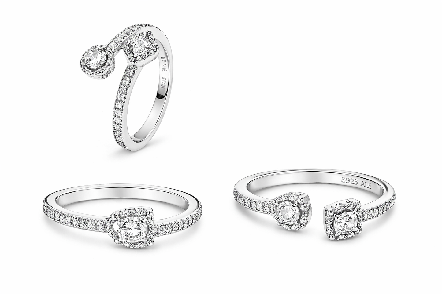 Pandora Anillo de Plata con Diamante | Pureza, Brillo y Elegancia Minimalista