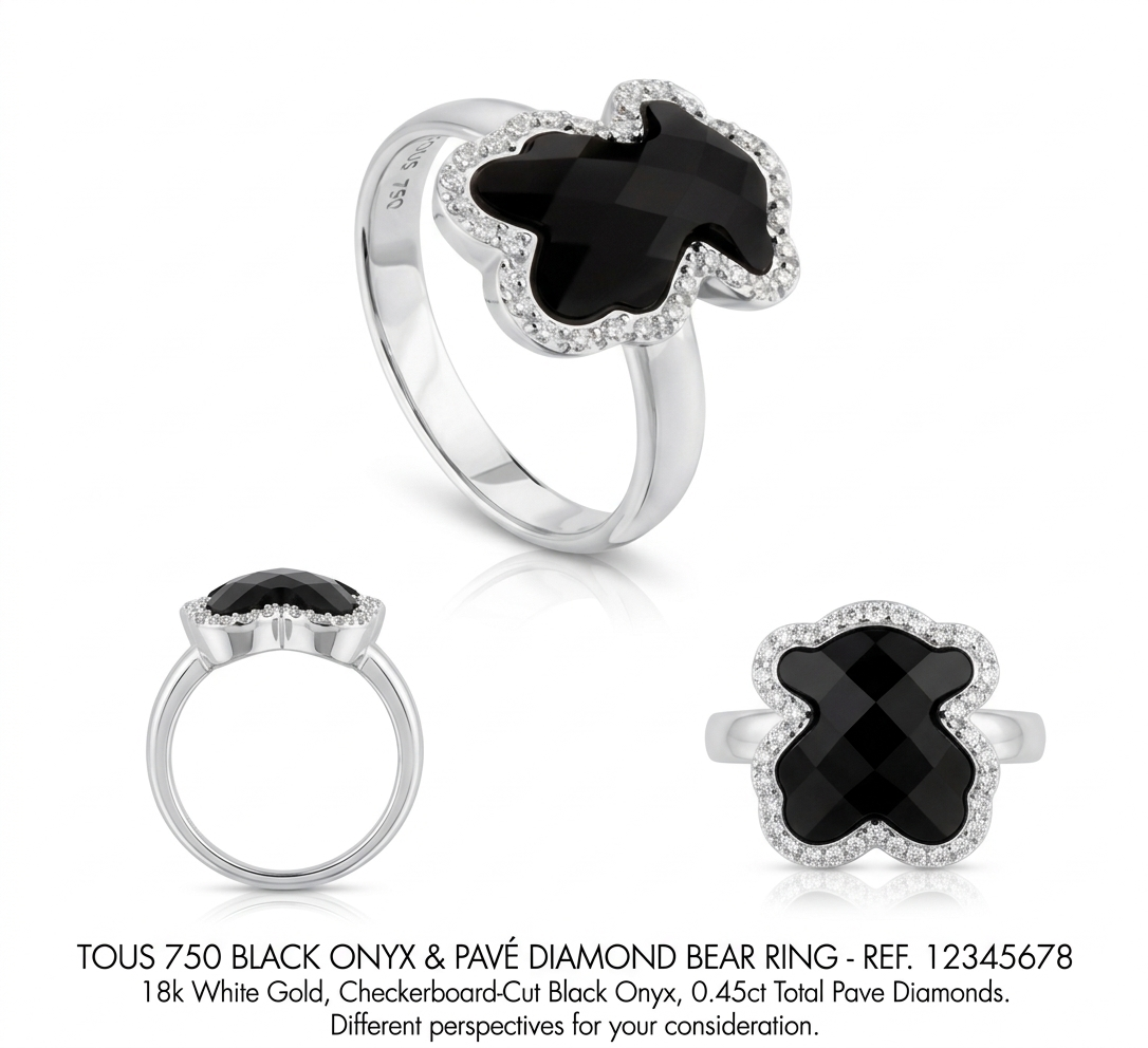 Tous Anillo Negro con Diamantes | Poder, Misterio y Lujo Absoluto