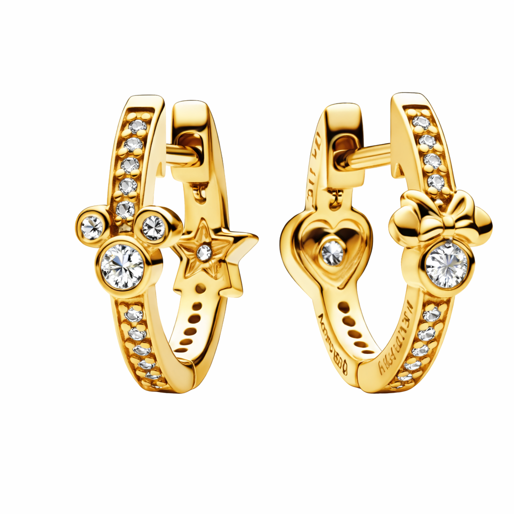 Pandora Aretes en Oro con Detalles | Calidez Dorada y Sofisticación Artesanal