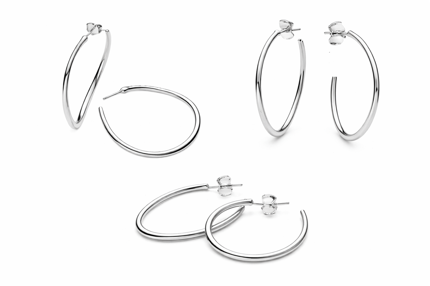 aretes plata minimalista pandora