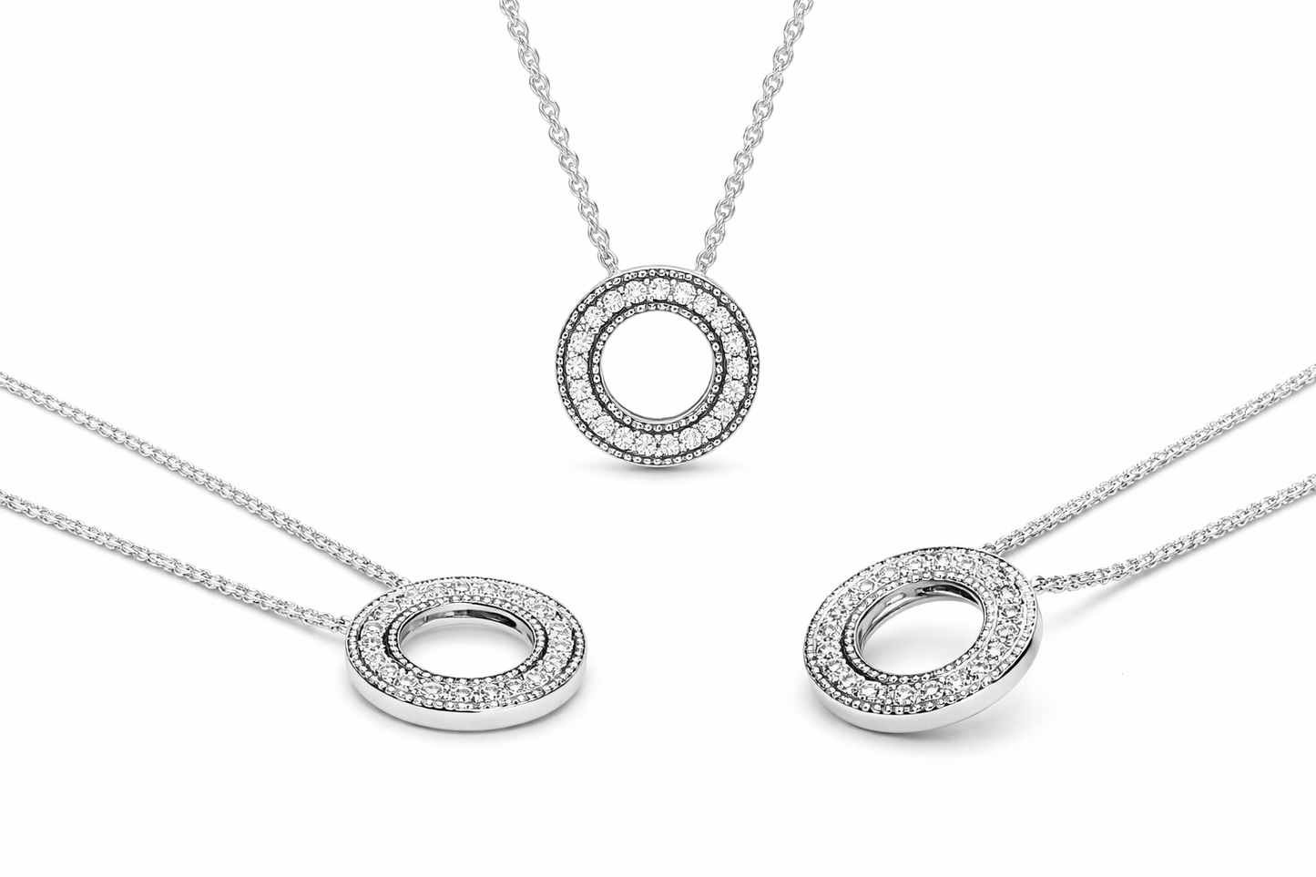 Pandora Collar de Plata con Circonia | Luminosidad Pura y Elegancia Sin Esfuerzo