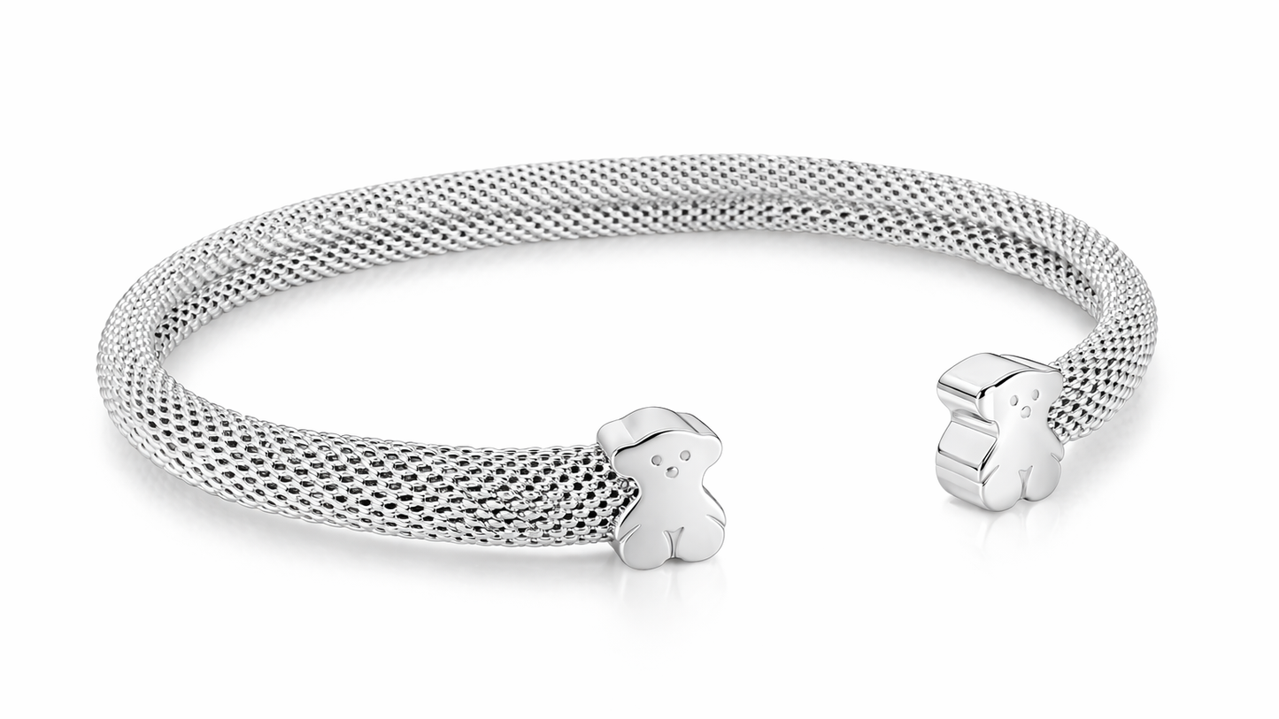 Tous Brazalete de Plata con Osos | Elegancia Moderna, Sofisticada y con Carácter
