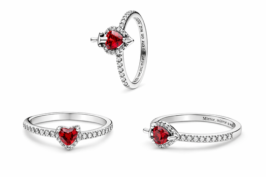 Pandora Anillo de Plata con Gema Roja | Pasión, Intensidad y Elegancia Ardiente