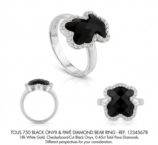 Tous Anillo Negro con Diamantes | Poder, Misterio y Lujo Absoluto