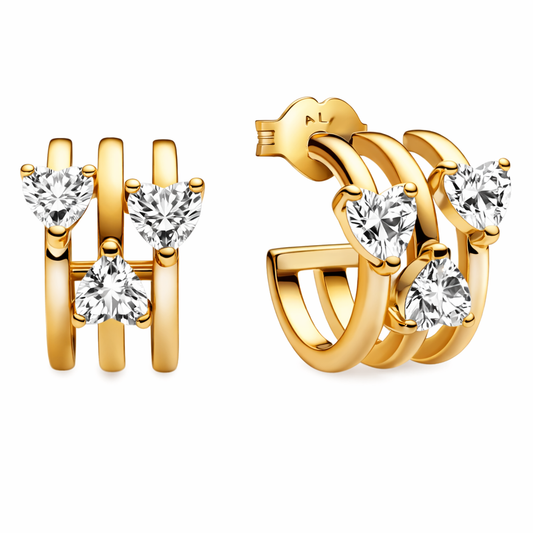 Pandora Aretes Corazón con Zirconia | Amor Brillante en su Forma Más Pura