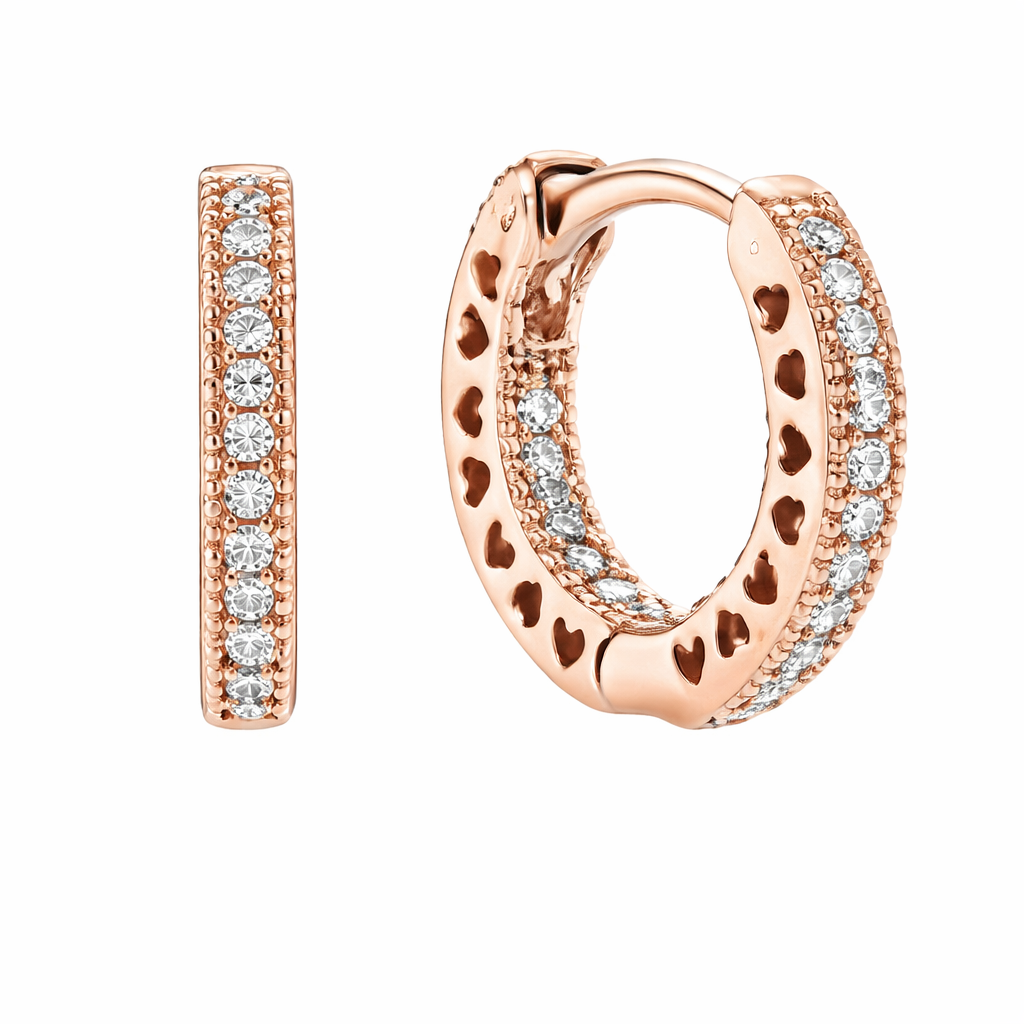 Pandora Aretes Huggies con Zirconia | Abrazo Sutil de Brillo y Modernidad