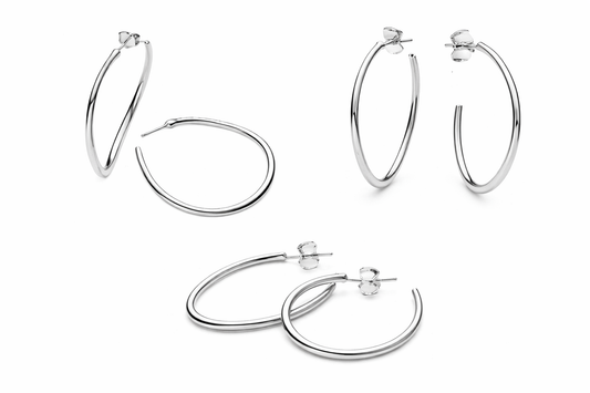 aretes plata minimalista pandora